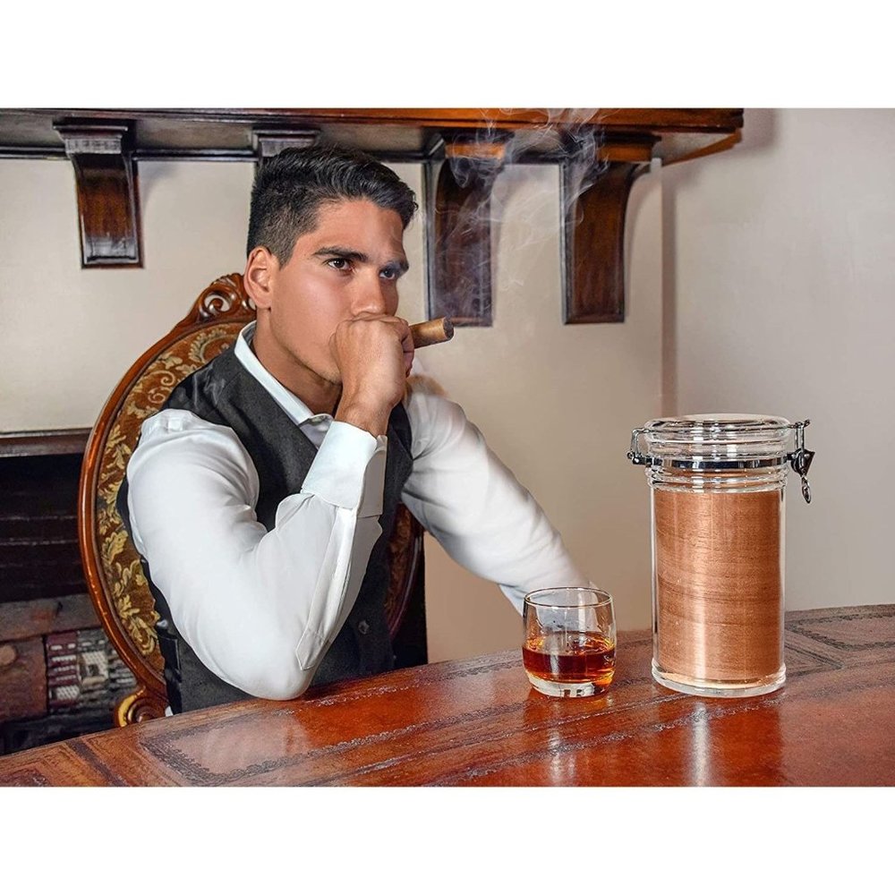 Acrylic Cigar Humidor Jar ( Holds 20 Cigars )